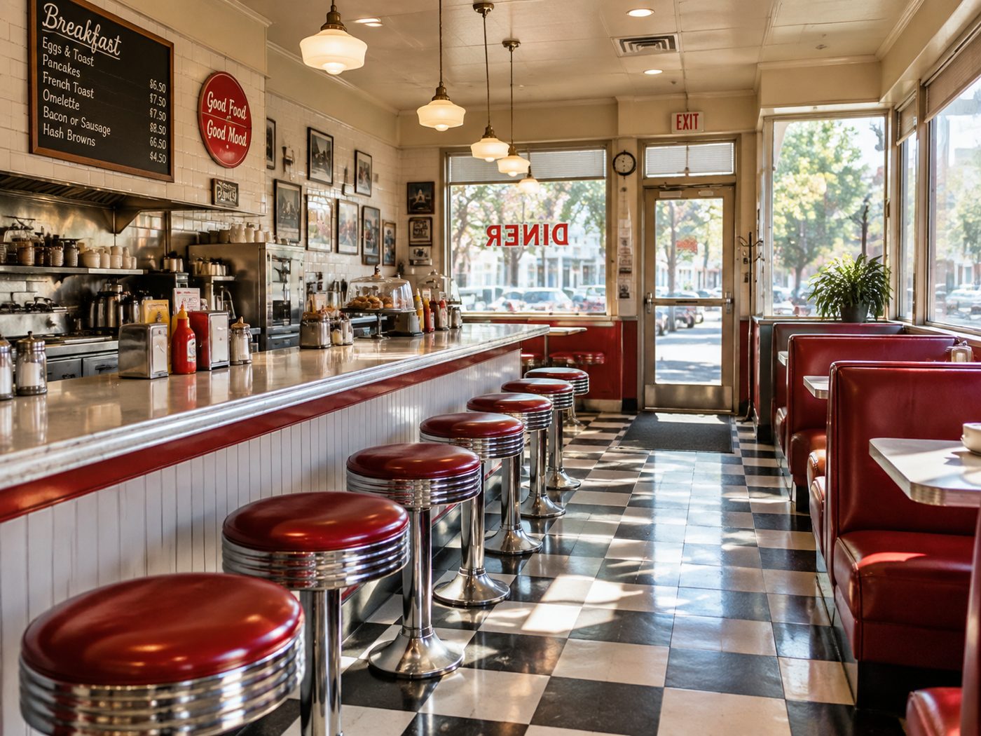 Mae's Diner storefront on SE Hawthorne, Portland